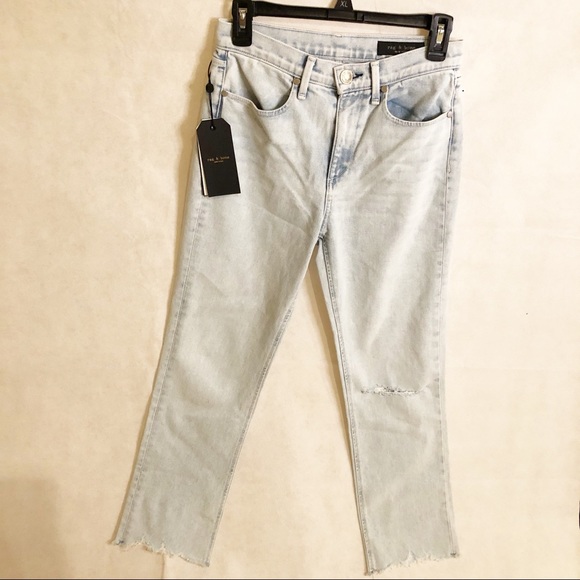 Denim - Rag & Bone light wash distressed jeans size 26